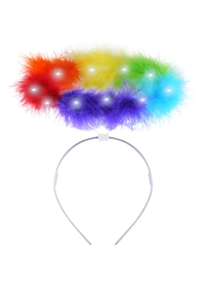 LED Light Up Halo Headband Party Glow Pride Festivals Celebration