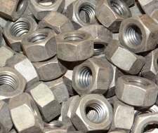 QTY: 100 Plain Steel Hex Nuts 7/16" Thread Size P/N 90499A032