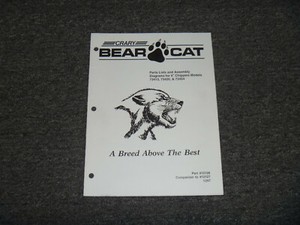 Crary Bear Cat 73413 73420 73454 4" Chippers Assembly Parts Catalog