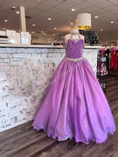Girls Pageant Dresses Plus Size Halter Neck Little Girl Junior Prom Gown