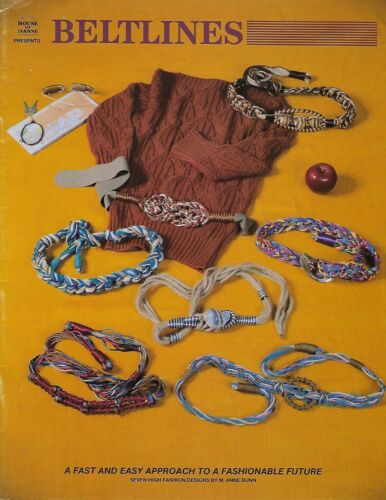 Beltlines Mode Ceinture Gabarit Avec Macramé, Crochet, Tissage Vintage Art Livre - Picture 1 of 1