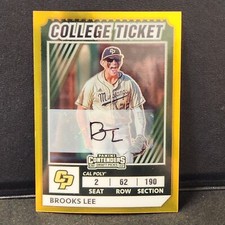 Brooks Lee 2022 Panini Elite Extra Edition College Ticket Auto 97/99