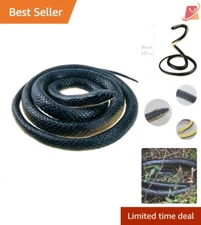 High-Quality 50-Inch Rubber Snake for Halloween, Pranks, and Garden Protection