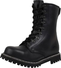 Bundeswehr BW Springerstiefel - echtes Rindsleder Para Stahlkappe Stiefel 9-Loch
