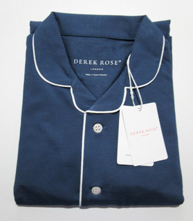DEREK ROSE KIDS PYJAMAS AGE 5 6 YRS MICRO MODAL RRP. £215 BASEL BLUE PJ