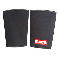 Black Sling Shot Gangsta Knee Sleeves by Mark Bell   Heavy-Duty Support - XL