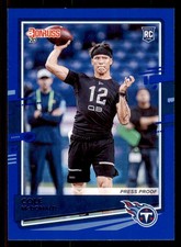 2020 Donruss #298 Cole McDonald Press Proof Blue Tennessee Titans