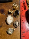 Large Lot Antique Vintage Gold Tone Costume Jewelry Wearable From Estate