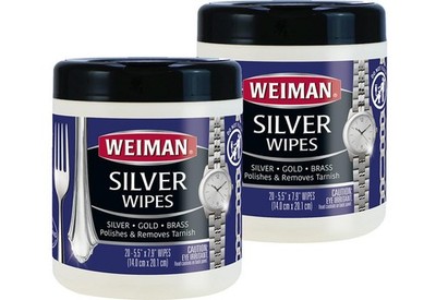 Weiman Jewelry Polish Cleaner, Tarnish Remover Wipes - 40 Count - 40 