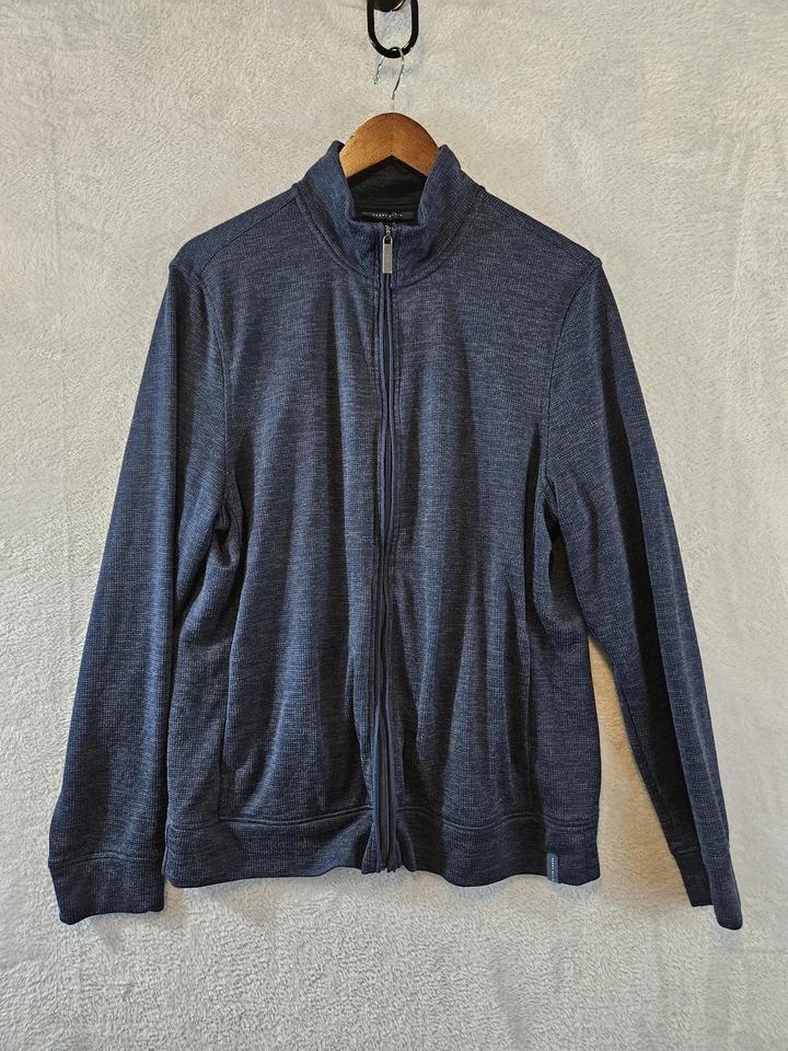 Perry Ellis Jacket Mens Large Full Zip Performance Track Layer Polyester Blend - Image 4 of 4