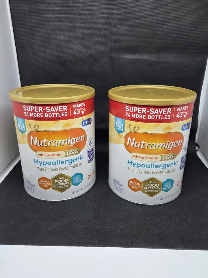 Lot Of 2 Nutramigen Hypoallergenic Probiotic LGG Powder Formula 27.8 Oz - Image 4 of 4