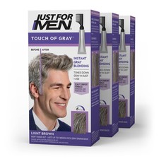 Just For Men Touch of Gray Hair Color with Comb Applicator,3 Pack