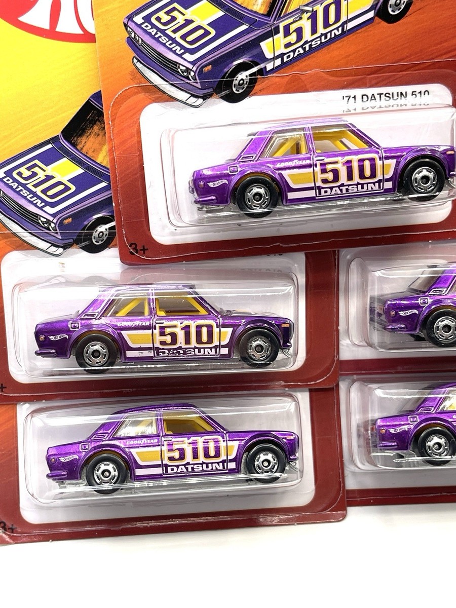 Hot Wheels Target The Hot Ones '71 Datsun 510 (purple) 8/8 LOT of