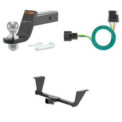 CURT Tow Package 2in Trailer Hitch, Wiring, #45056 Ball Mount Pin & Clip, 13599