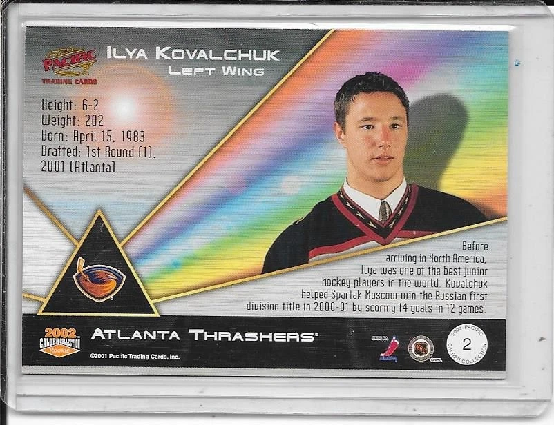 2002 Pacific Ilya Kovalchuk Calder Collection All-Star Fantasy # 2 #d/2000 - Image 2 of 2