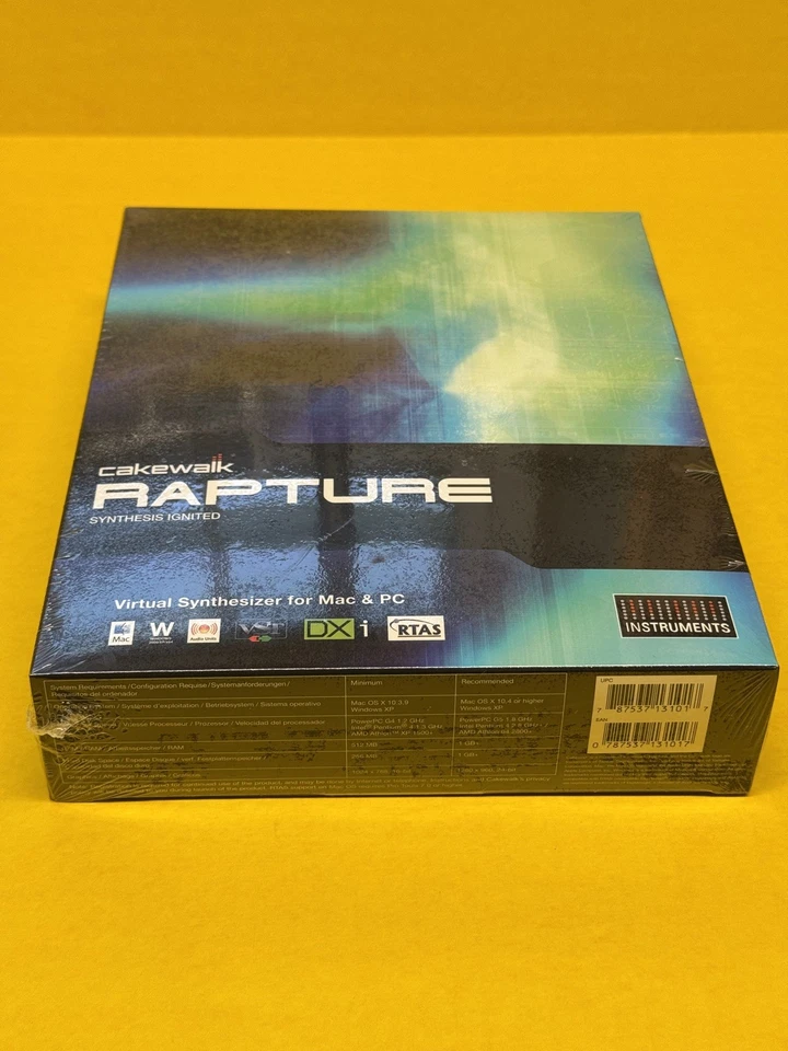 Cakewalk Rapture Virtual Synthesizer (Mac OS X /Win XP)  Vintage SEALED/NEW - Image 4 of 4