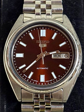 Seiko 5 Automatic Men’s Watch 17 Jewels Brown sunburst Dial Japan made cal.7009