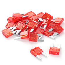 25Pcs 10 Amp Mini Car Fuses, 10A Automotive Fuses, Blade Fuse for Car/Rv/Truck