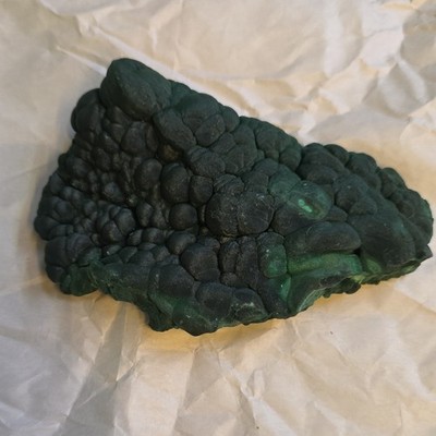 Repaired Botryoidal Green Malachite Crystal Mineral Specimen Display Piece
