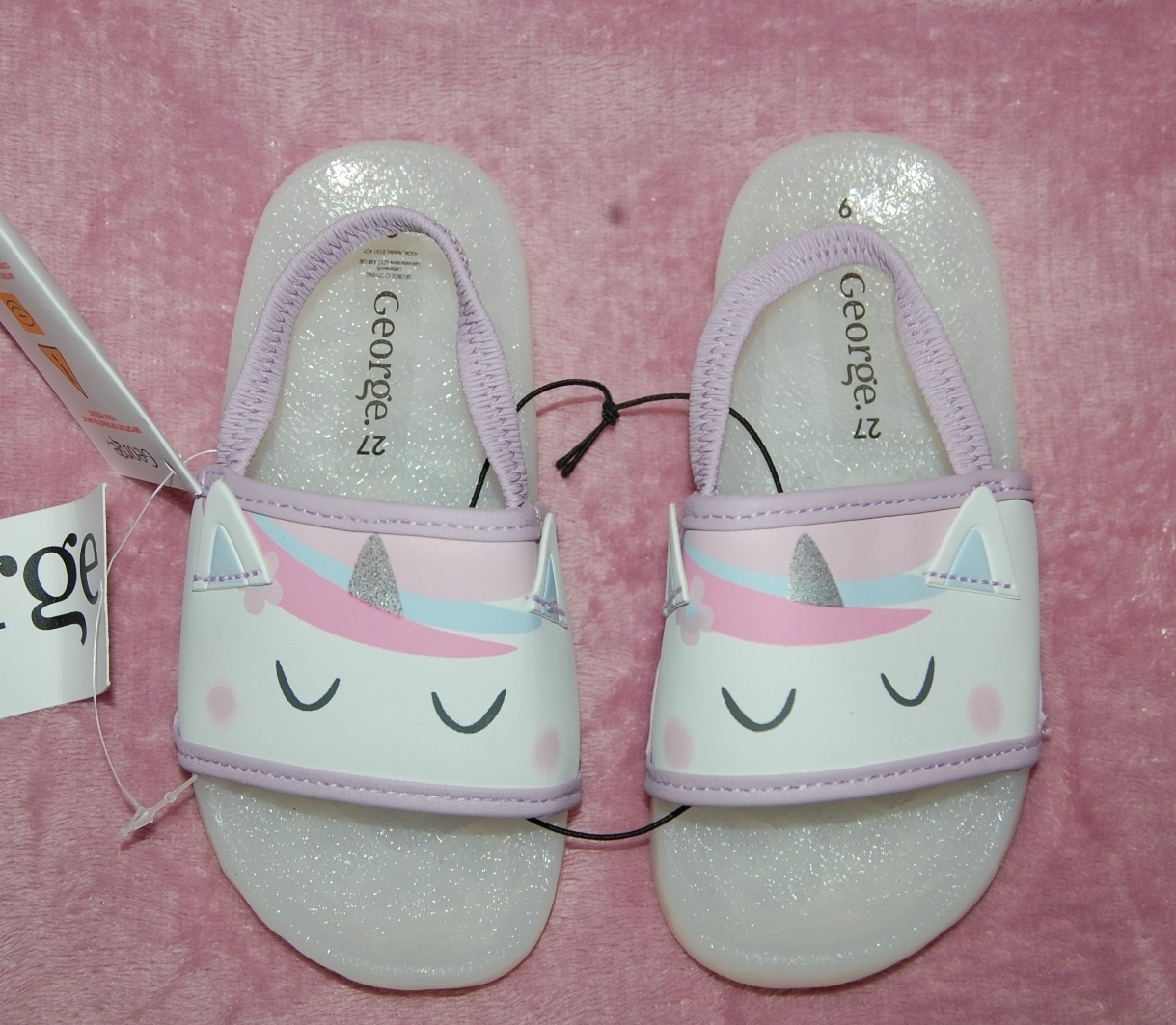 George Water Shoes ""Unicorn ""  White Mix UK 9 EUR 27 BNWT