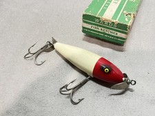 Vintage Paw Paw Surface Spinner In Montgomery Wards Fish Ketcher Box