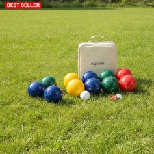 Bocce Ball Set 8 Resins 107mm Professional Tournament Size Outdoor Game