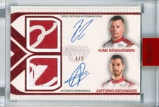 2021 Topps Dynasty Formula 1 Kimi Raikkonen Antonio Giovinazzi Auto Autograph