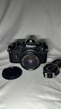 Nikon Em 35mm SLR Film Camera w/Nikon 50mm F/1.8 Lens Lit Tested And Working