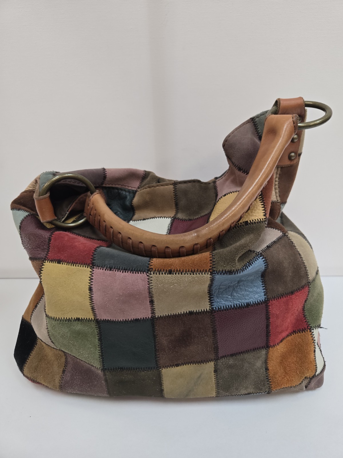 Vintage Patchwork Lucky Brand Patchwork Leather B… - image 2