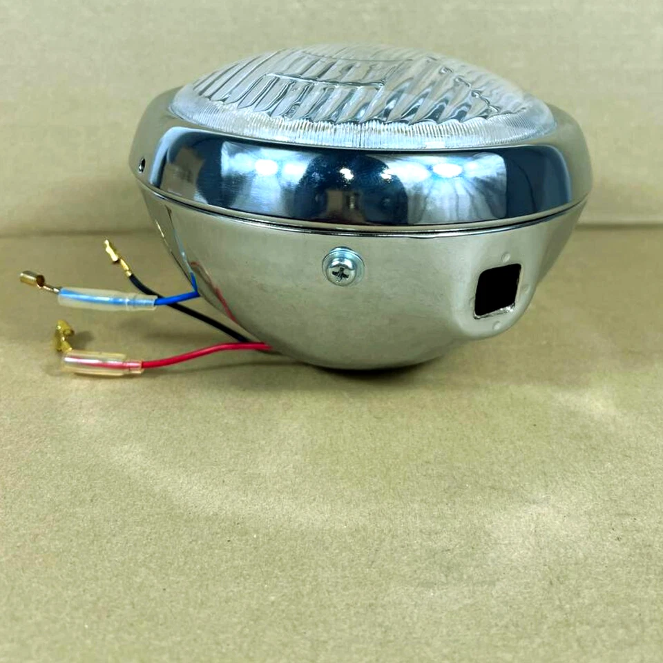 Suzuki TS50 TS75 TS100 TS125 TS185 TS250 Headlight + Steel Metal Bucket Chrome — 第 2/4 张图片