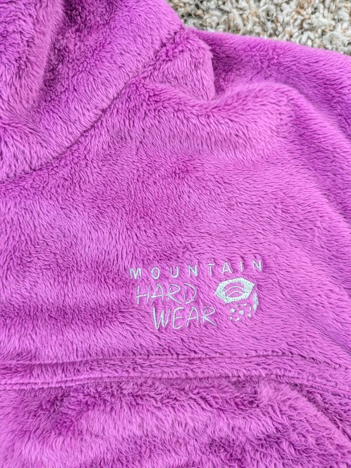 Chaleco Mountain Hardwear Para Mujer Medio Púrpura Vellón Cremallera Completa Suave Exterior Senderismo Foto 3 de 4