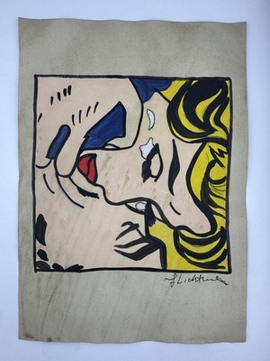 Roy Lichtenstein COA Art Painting Original Drawing Vintage