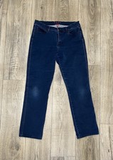 ELLE Women's Skinny Blue Denim Jeans Size 10 Stretch 5-Pocket Button Zip
