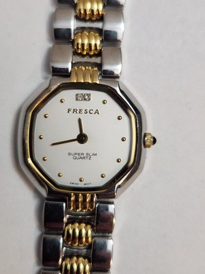 Fresca Women's Swiss Quartz Two-Tone Stainless Steel Water-Resistant Watch