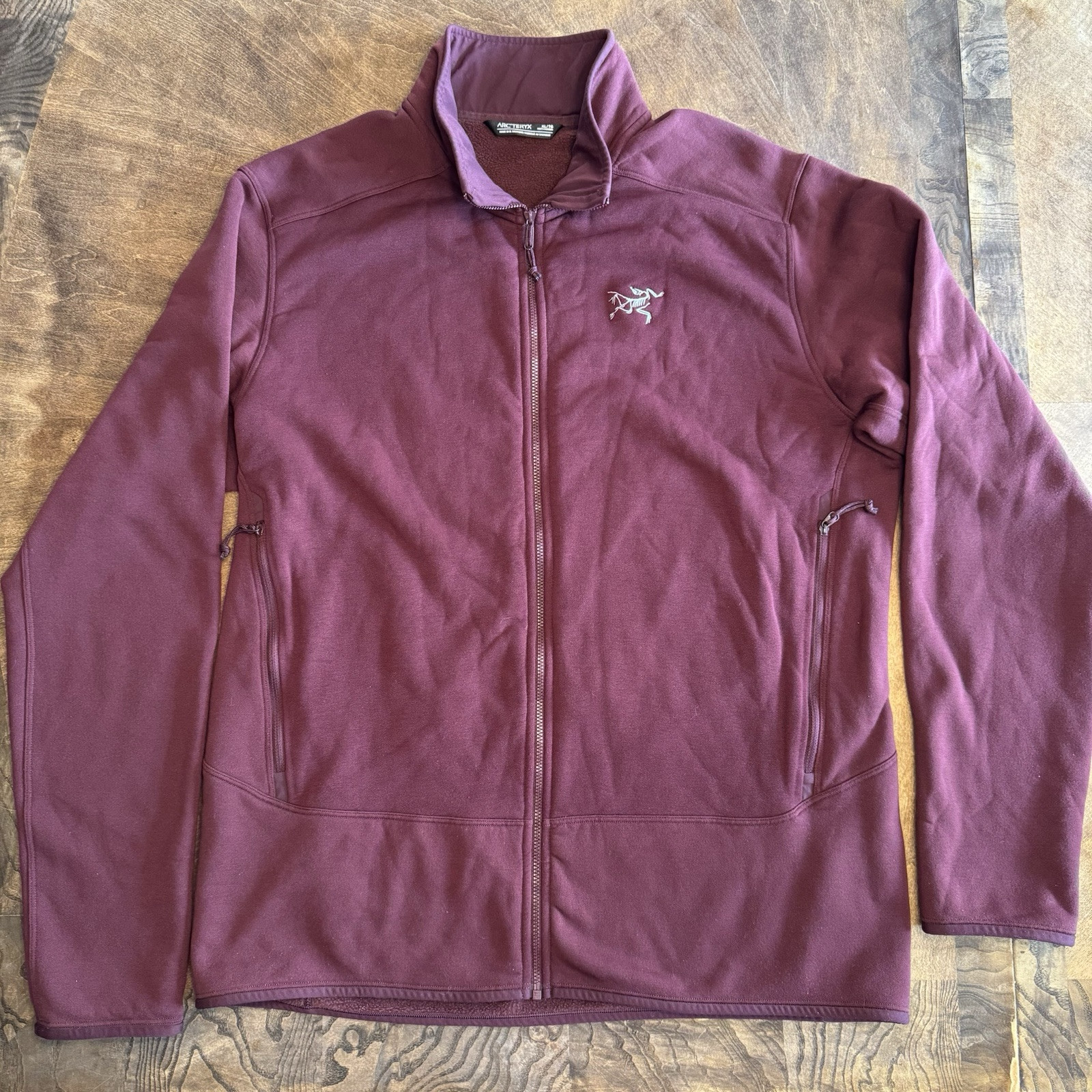 ARC'TERYX Arcteryx Kyanite Giacca Pile Uomo Full Zip Borgogna Taglia XL