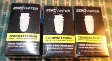 3 Zerowater Mini Brita Pitcher Replacement Filters ~ 3-5 gallon capacity filters