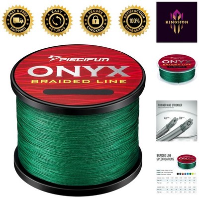 Onyx 450ft Braided Fishing Line - High Sensitivity, Fast Water Cutting, 6-150lb
