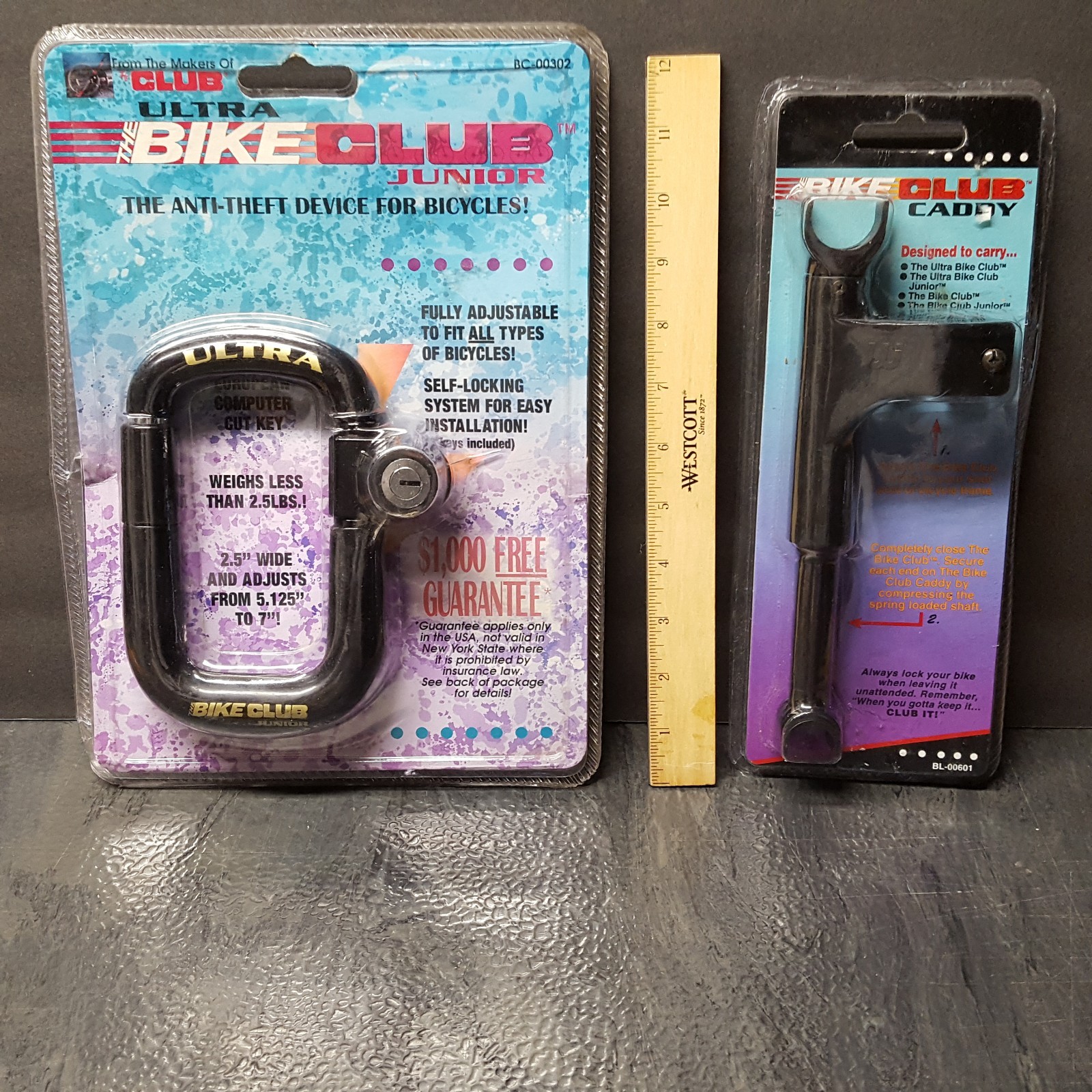 NOS The BIKE CLUB JUNIOR Black Ultra Anti Theft Lock & BIKE 
