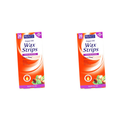 Beauty Formulas 2er Pack Arganöl Beine & Körperwachsstreifen