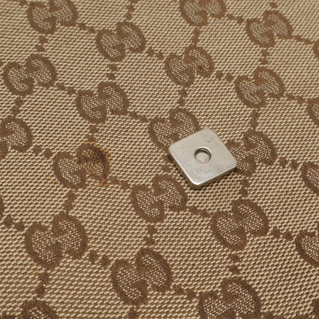 Gucci GG Canvas Shoulder Bag Messenger Khaki Beige Used 80cm Strap thumbnail 9