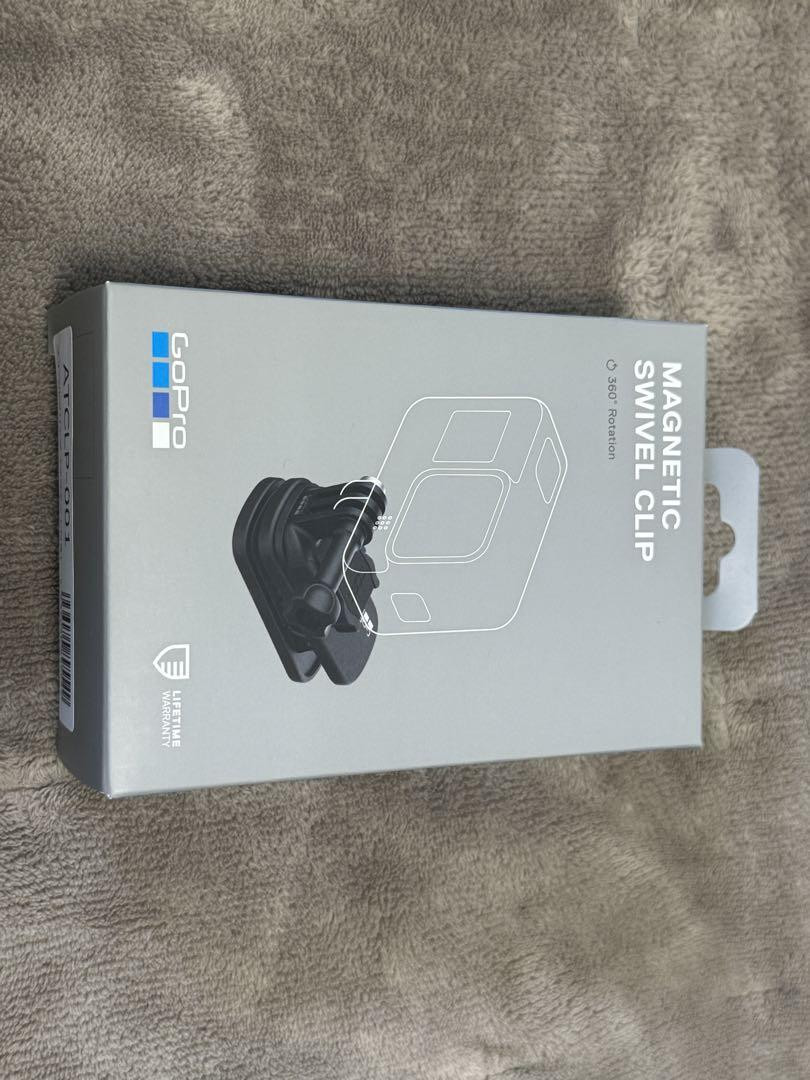 Unopened magnetic swivel clip gopro camera