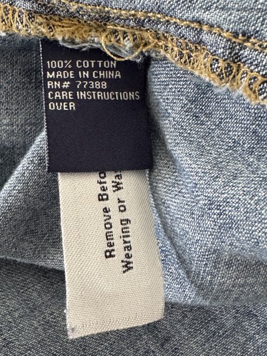 Madewell Blue Denim Western Snap Button Up Women’s Pockets Long Sleeve Shirt S - Picture 4 of 5