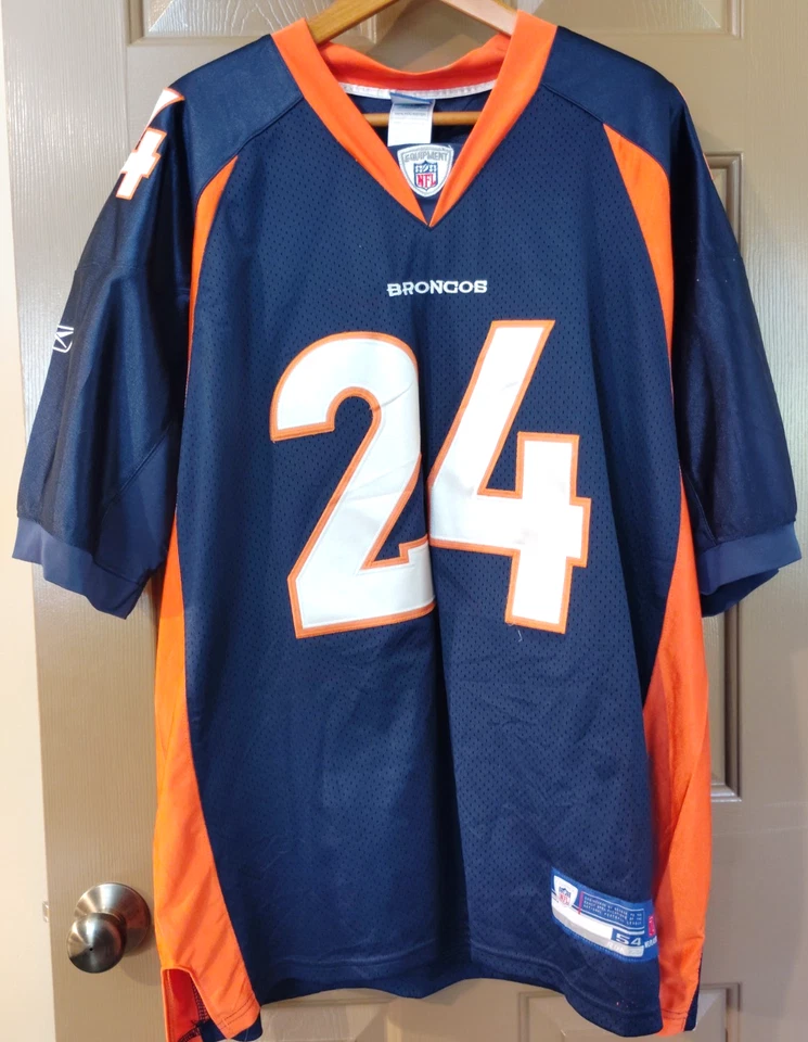 Camiseta de fútbol americano Denver Broncos #24 Champ Bailey NFL talla 54 Reebok Foto 2 de 4