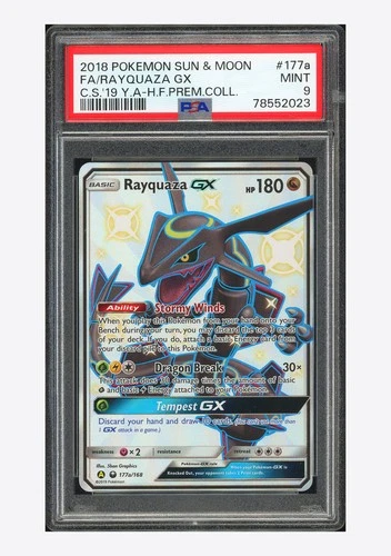 Pokemon PSA 9 Rayquaza GX Shiny Holo Promo 2018 177a/168 Hidden Fates English