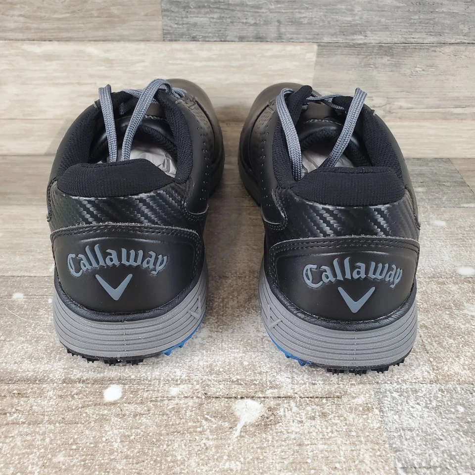 Callaway Balboa Mens Golf Cleats Sz 11 Black Leather Lace Up Round Toe Shoes - Image 3 of 4