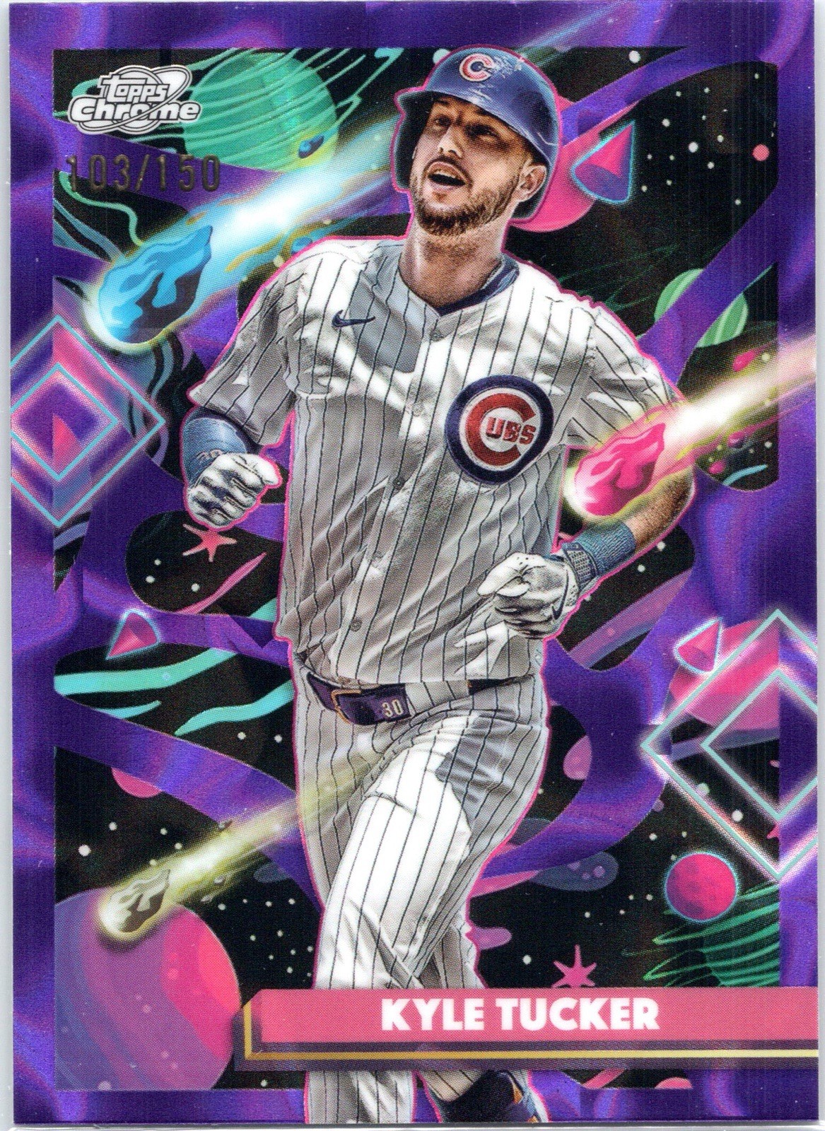2025 Topps Cosmic Chrome Kyle Tucker DODGERS Purple Nebula Refractor /150 #164