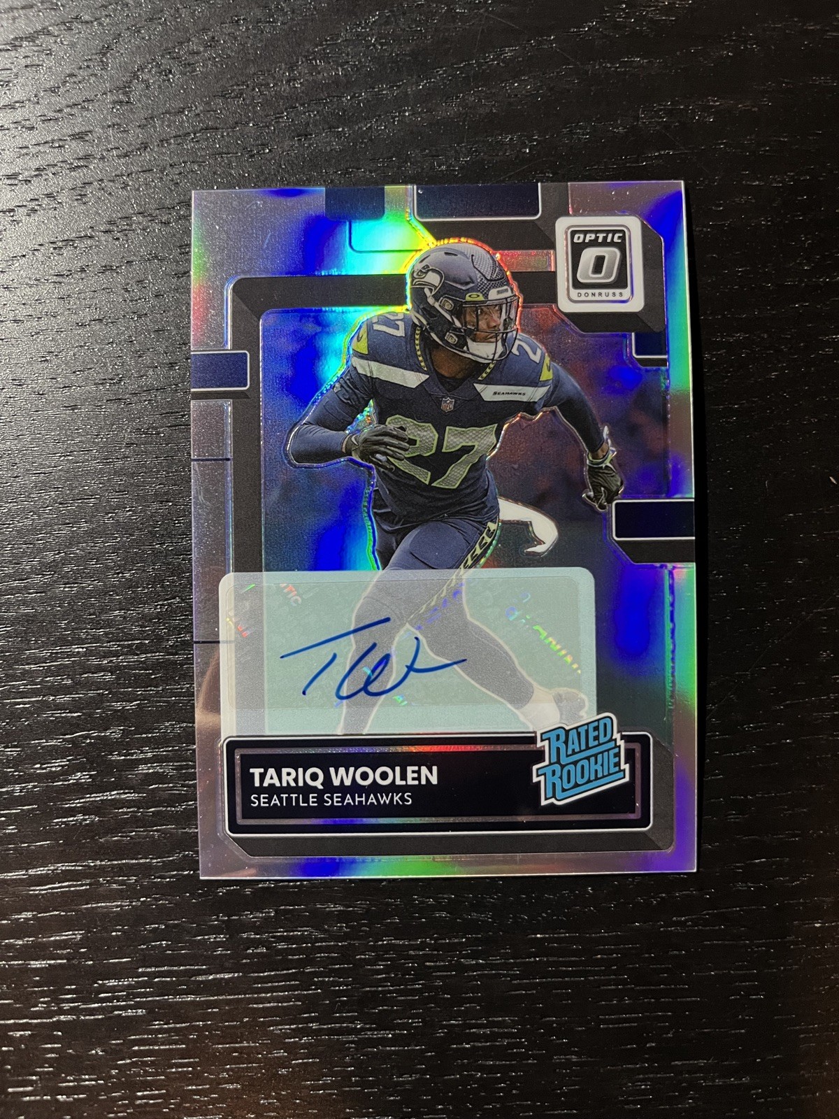 2022 Donruss Optic Rated Rookie #298 Tariq Woolen RC Auto /125 Holo