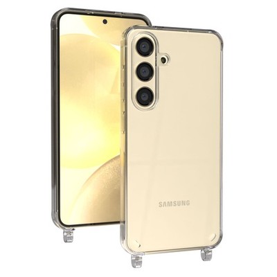 EAZY CASE für Samsung Galaxy S24 Hülle mit Ösen Transparent für Handykette TPU