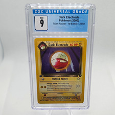 CGC 9 Mint Pokemon Dark Electrode 34/82 Team Rocket 1st Edition Eng 2000 on eBay