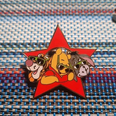 2002 Super Star Pooh Tigger Eeyore Wearing Sunglasses Japan Store JDS Disney Pin